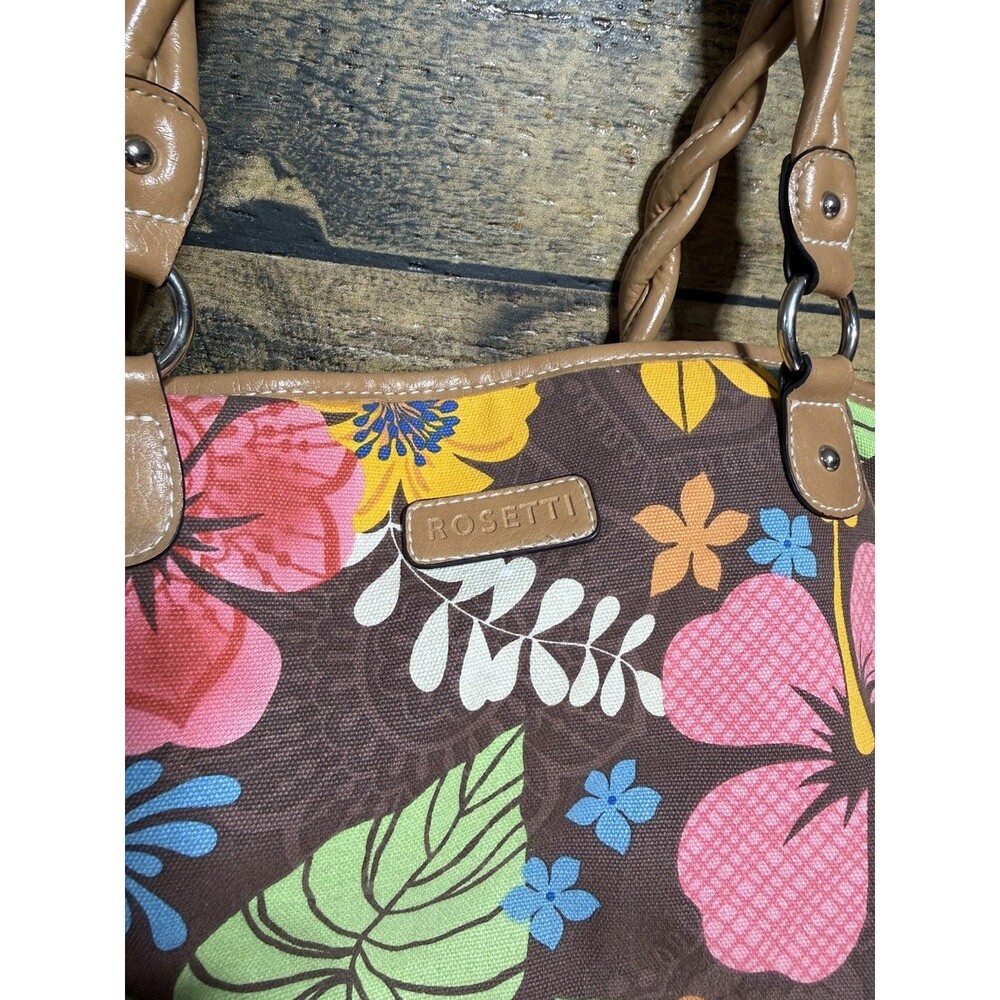 🔥Rosetti Purse Boho Hippie Chic Twist Floral Canvas Shoulder Bag Cottagecore - Picture 2 of 8